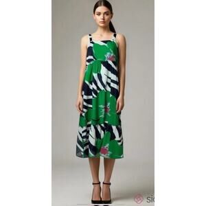 Jude Connally Sundress Midi Dress‎ Women’s Small Floral Lace Beach Party